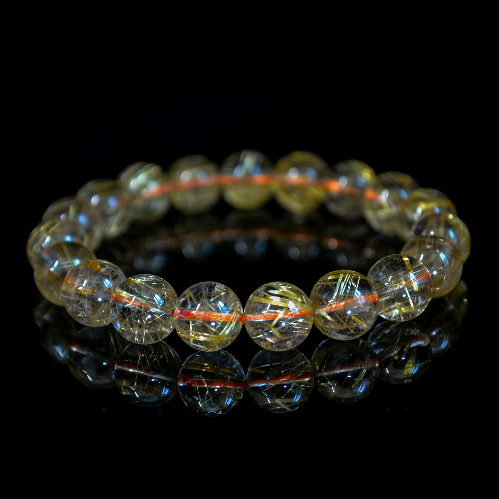 ゴールドルチルクォーツ ブレスレット 10mm